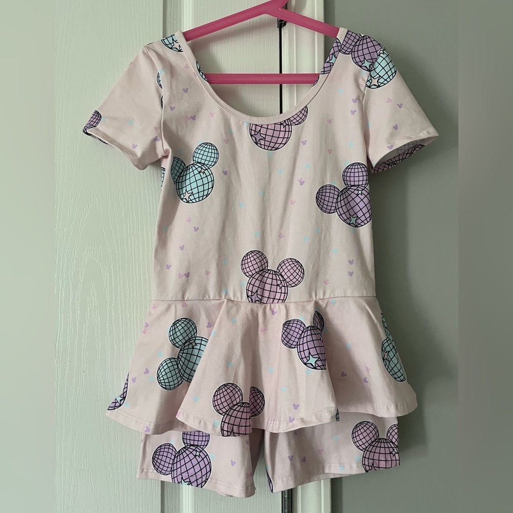 Wild Rich Kids Disco Mickey skirted Romper New!